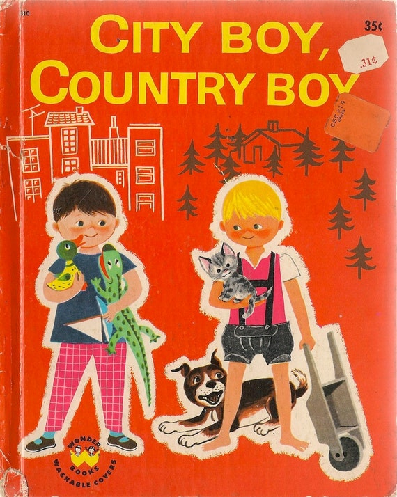 City Boy Country Boy + Mira Lobe + Susi Weigel + 1963 + Vintage Kids Book