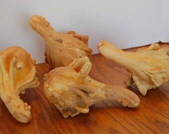 4 Dried Craft Gourds, Club Gourds, Cave Man Gourds, Crafting gourds, Home Decor, Dragon Gourds