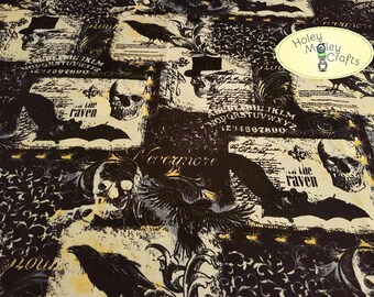 Gothic Ravens Cotton Fabric