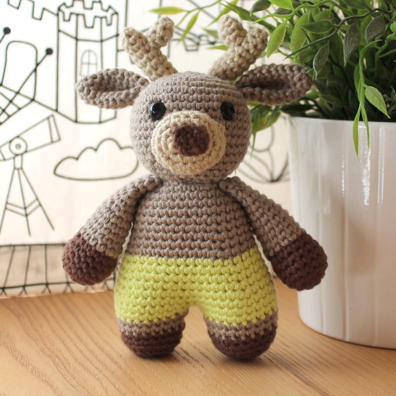 Reindeer - Animalius. Amigurumi Pattern PDF, Animal Toy, Deer Nursery Doll, Nice Crochet, Cute Children Gift, DIY, Crafts, Instant download