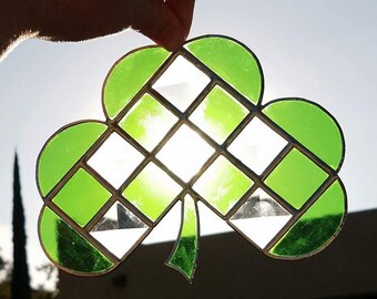 Clover stained glass