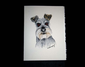 Schnauzer Set of 8 Note cards