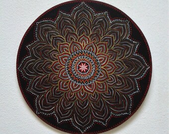 Golden mandala to hang on the wall