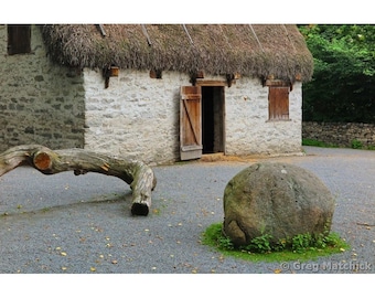 Fine Art Color Photography of Cottage With Thatched Roof in Sweden