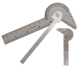 Multi-Use Ruler & Gauge Protractor Square Circle Divider Centre Finder Angle Finder CT4315