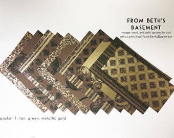 Designer Wallpaper Sample Packs - Wallpaper Sheets for Scrapbooking and Cardmaking - Classic Marbled Geometric Patterns - Choose Your Mix