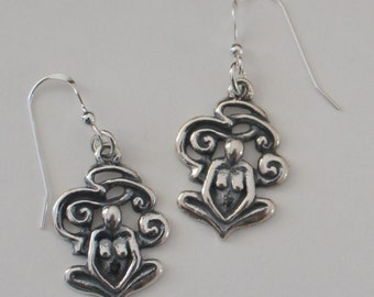 Sterling Silver GODDESS Earrings - Fertility, Abundance
