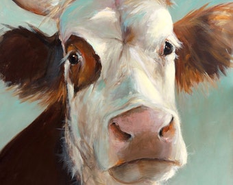 Cow Painting - Beatrice - Paper Giclee Print