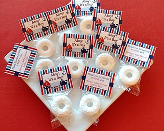 Baby Shower MINT Favors / AHOY! It's a Boy / Set of 50