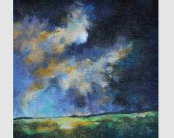 Felted picture. CLOUDS. OOAK.