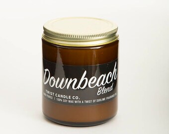 100% Soy Wax Candle — Downbeach Blend 7oz