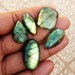 103cts Green Labradorite 22-27mm Mix Shape Loose Gemstone Cabochon, Labradorite Necklace, Wire wrapped Jewelry, Labradorite Pendant