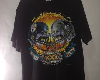 Vintage Super Bowl XXX (1995) Cowboys vs. Steelers Nfl Football t-shirt