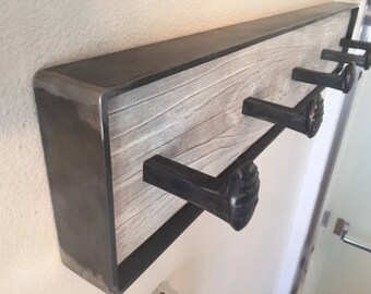 Coat Rack- Bathroom Rack- Home Decor- Railroad Spike- Coat Hooks- Coat Rack Wall Mount- Industrial Style Decor- Entryway Organizer- Storage