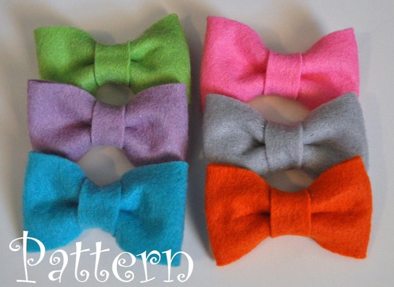 Felt Bow Tie Pattern Tutorial with Printable Templates 3 Bow