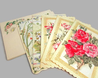 5 Vintage Raphael Tuck & Sons Greeting Cards - Get Well - Anniversary - Birthday
