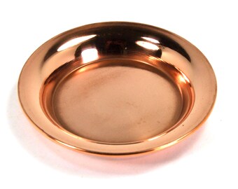 One 5" Copper Tibetan Offering Bowl Incense Burner Altar Tools Dish Plate