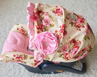 Custom Infant Car Seat Covers 4 Pc Set for Car Seat Girly Custom Infant Car Seat Covers 4 Pc Set for Car Seat Girly
