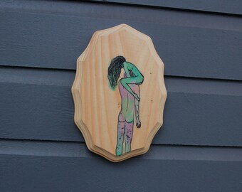 Climbing Lovers Wood Art