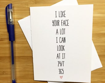 Valentine's Day Card, Anniversary Card, I Love You Card, Cute Card for BF, Romantic Card for GF, Cute Valentine Card, Love Card Valentine