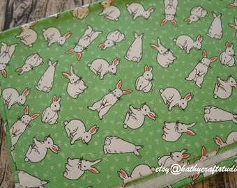 Half yard(45cm*140cm)-Sewing cotton canvas fabric--rabbit pattern