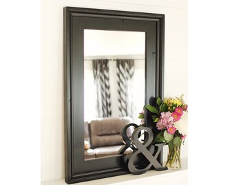 Black Wall Mirror- Alpine Over Mantle Mirror