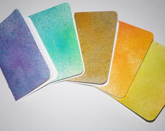 Pocket Journals - Handmade - One of a kind - Journals - Small Journals - Splatter Art - Wedding Favors - Favors