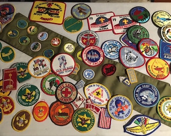 Huge Lot 50 Vintage Boy Scout Patches, boy scouts, scout patches, scout patch lot