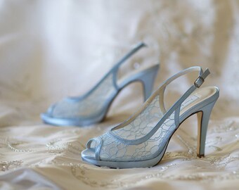 Something Blue Wedding Shoes with Rhinestones Light Blue Something Blue Wedding Shoes with Rhinestones Light Blue