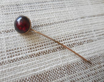 Victorian Deep Cherry Red Stick Pin