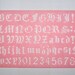 Plastic Stencil Template with English Gothic Cursive Alphabet Letters Text - Type 08