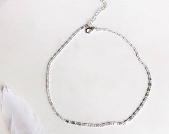 Silver Disc Choker, Gold Disc Choker, Silver Choker Necklace, Silver Choker, Gold Choker, Gold Disc