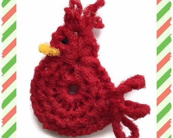 Dish Scrubbie, Cardinals 2 Through 6 Bird Crochet Kitchen Scrubbie, Dish Scrubber, Pot Scrubber, Handmade Crochet Scrubbie, Gift for Her