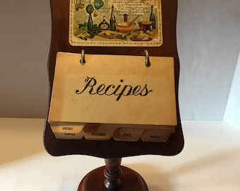 Vintage Wooden Recipe Holder