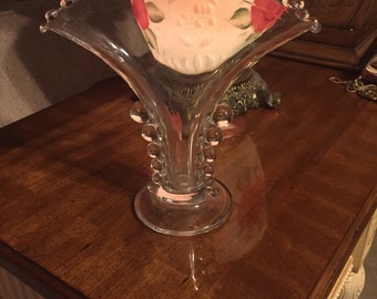 Candlewick Fan Shape Vase