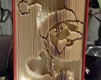 Book folding pattern "Peekaboo Santa" measurements pattern + graph pattern. You get them both.