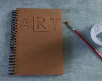 Blank recycled ART journal A4 OR A5 kraft card book