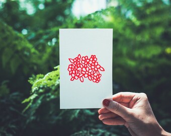 Illustration screen printed 10 X 15 CM - SUMMER