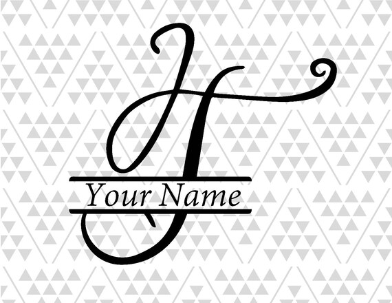 Download Monogram letter T Split letter T silhouette files digital