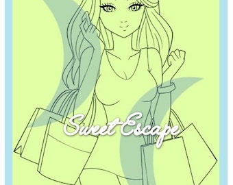 Shopping Time Digital Stamp