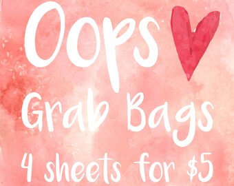 Oops Grab Bags | Misfits Stickers | Misfits Grab Bags | Erin Condren Planner Stickers | Journal Stickers | Diary Stickers