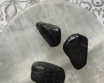 Smooth tumbled black tourmaline