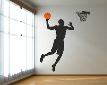 Basketball player Wall decal, Basketball decal, Sports wall decal, Basketball Decor Boy Room, Basketball decoration 068