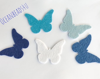 Felt Butterflies,Felt Die Cut Shapes, Butterfly Applique for sewing and craft, felt Party Supply, DIY Wedding, Party decoration