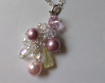 Swarovski cluster necklace