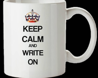 Keep Calm and Write On mug