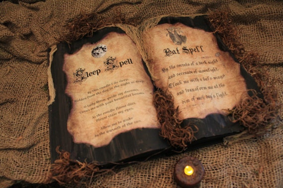 Halloween Spell Book Sleep Spell & Bat