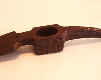 Antique Pick Axe Head Forged Iron - Mining Fireman Hatchet Farm Tool