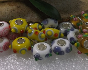 20 Murano Lampwork Embellished Beads