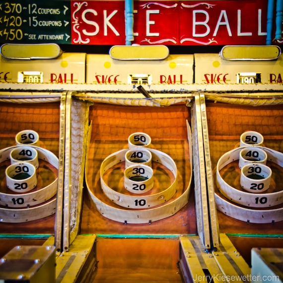 Skee Ball 1 Vintage Boardwalk Game Photograph Ocean City
